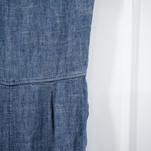 OZMA Small Hemp Heather Blue Tie Back Matador Wrap Jumpsuit - Picture 5 of 12